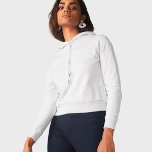 Gray Crop Hoodie